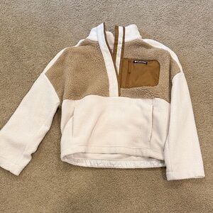 Columbia Tan and White Teddy Jacket